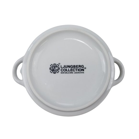 LJungberg Collection Le Ruth's Oyster Truffle Soup Recipe Two Handled Gumbo Bowl - Picture 8 of 8